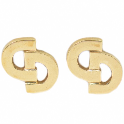 Orecchini Christian Dior CD Logo Placcato Oro