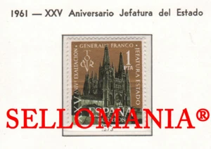 1961 GENERAL FRANCO CATEDRAL BURGOS CATHEDRAL CATHEDRALE  1373 MNH ** TC23387 FR - Picture 1 of 1