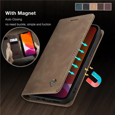 Hülle für Samsung Galaxy Leder Magnet Handy Tasche Schutz Flip Case Wallet Cover - Bild 1 von 4