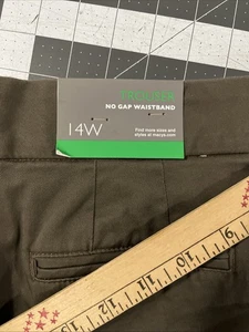 JM Collection Hose Damen 14W Braun No Gap Bund Bauchschlank - Neu - Bild 1 von 12