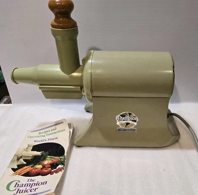 Exprimidor Champion G5-NG-853S World’s Finest Heavy Duty 1/3 HP Exprimidor Verde Funciona+ Foto 1 de 4