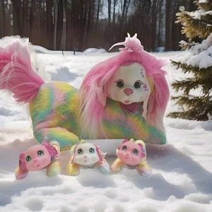 ✅Cachorro Sorpresa Peluche Perro Caramelo 3 Cachorros Arco Iris Tie Dye Peluche Peluche - Imagen 1 de 12