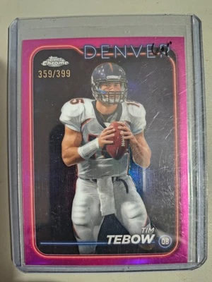 2024 Topps Chrome - Tim Tebow #66 Pink Refractor - Image 1 of 2
