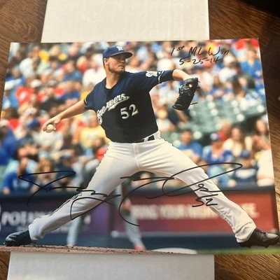 FOTO 8X10 FIRMADA AUTOGRAFIADA POR JIMMY NELSON MILWAUKEE BREWERS "5-25-14 1ª victoria ML Foto 1 de 3
