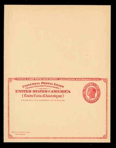WHOLESALE - UY11 (2c LBTY) MINT UNFOLDED REPLY CARD x10 - Picture 1 of 2