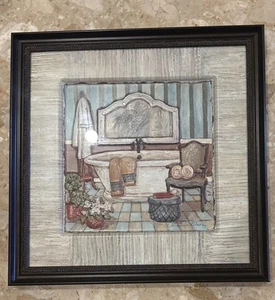 Vintage C Winterle Olson 3D Scenic Bathroom Wall Art Hanging Picture Signed - Picture 1 of 5