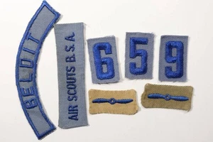 NobleSpirit (DF) Vintage Boy Scouts BSA Air Scout Patch Lot Community Strip - Picture 1 of 12
