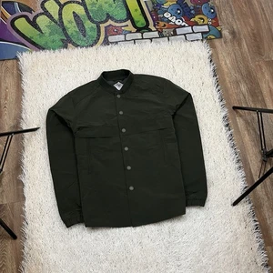 BARBOUR Men's Beacon Overshirt bomber jacket Olive size medium - Picture 1 of 8