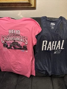 2x Indy Car Shirts Ladies Helio Castroneves & Graham Rahal Size Small - Picture 1 of 5