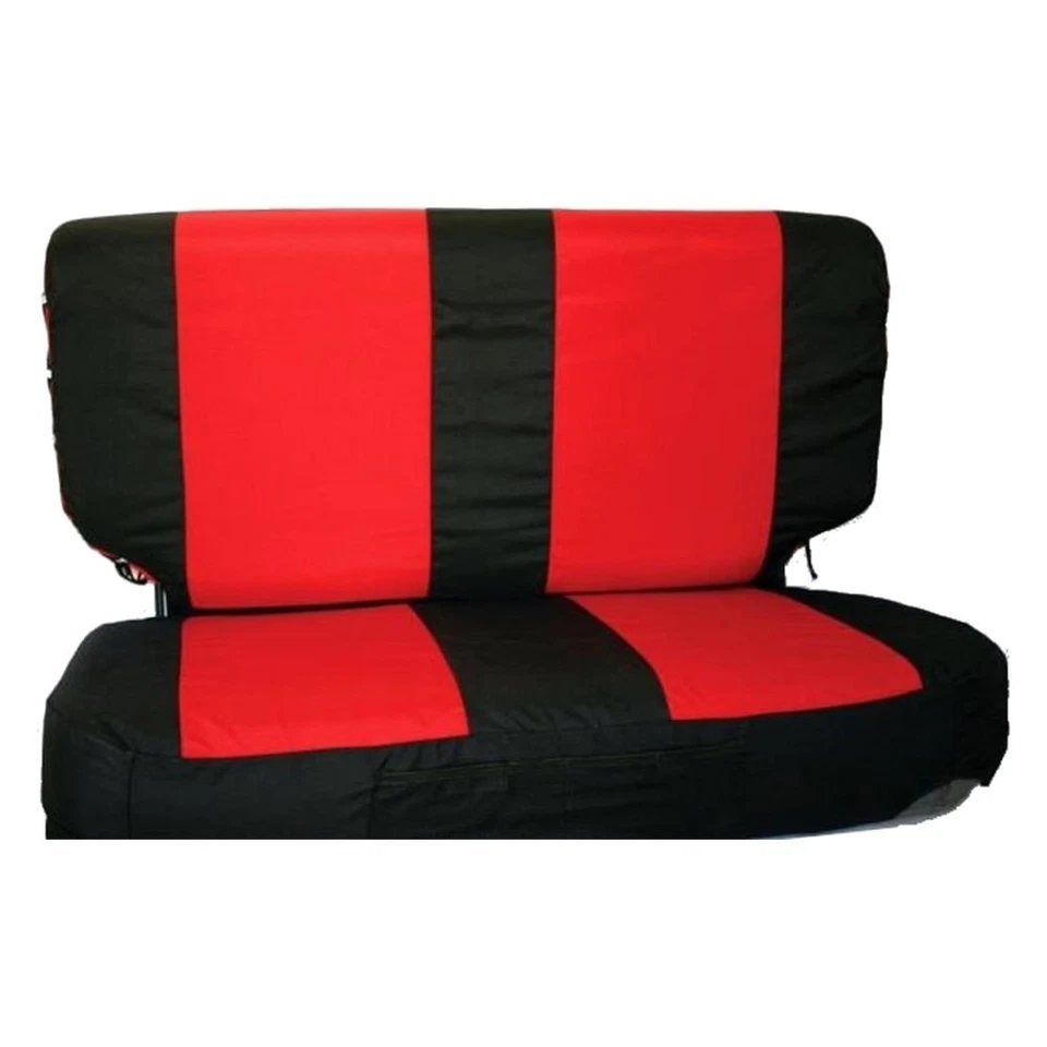 For Jeep Wrangler 1997-2002 Rampage 5054530 2nd Row Black & Red Seat Covers Foto 1 de 1