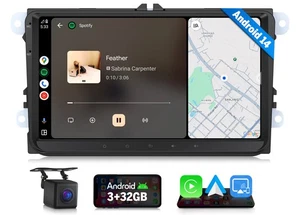 For VW Caddy Touran Golf Android 14 Car Stereo Radio GPS Sat Nav CarPlay RDS DSP - Picture 1 of 23