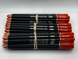 (60) BRIGHT ORANGE RED 133 - Soucolor Colored Pencils  - 4.0 mm Soft Core - Picture 1 of 2