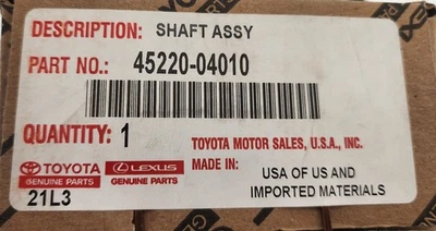 Eixo de coluna de direção intermediário genuíno Toyota Tacoma 05-15 45220-04010 fabricante de equipamento original - Imagem 1 de 2