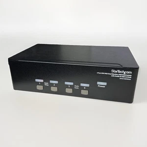 StarTech StarView (SV431DDVDUA) 4-Port DVI VGA Dual Monitor USB KVM Switch Audio - Picture 1 of 3