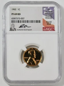 1962 Lincoln Wheat Cent BIG GRADE! NGC Gem Proof 69 RD. Amazing Surfaces! - Picture 1 of 2