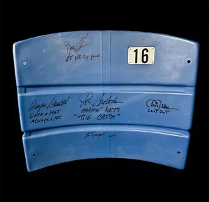 SHEA STADIUM GAME USED SEAT BACK SIGNED BY GOODEN, GARRETT, SWOBODA, JONES, JSA - Picture 1 of 1
