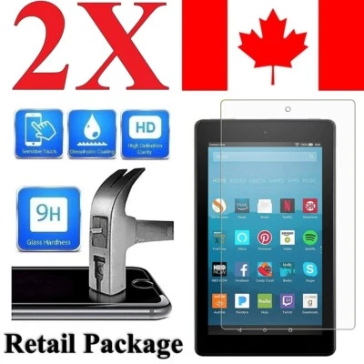 (2 PACK) Tempered Glass Screen Protector for Amazon Kindle Fire HD 10 / 8 / 7 - Image 1 of 4