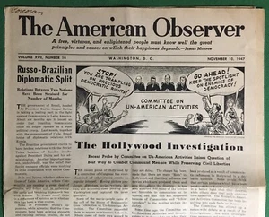 The American Observer Newspaper November 10, 1947 - Picture 1 of 9