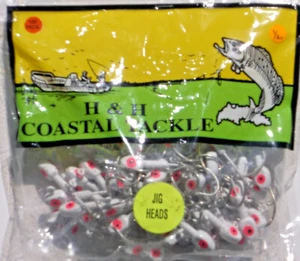 100 DOUBLE EYE 1/4 OZ WHITE SALTWATER JIG HEADS - Picture 1 of 1