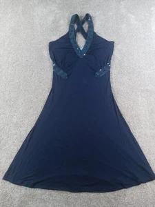 Escada Sport Womens Dress 40 Blue Sleeveless Sequin Viscose Blend - Picture 1 of 14