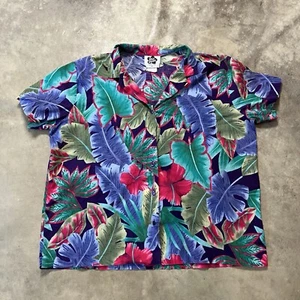 Hilo Hattie Hawaiian Shirt Mens XL Colorful Button Up Short Sleeve VIntage - Picture 1 of 6