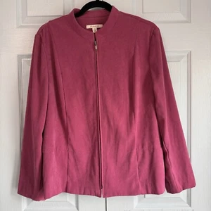 JM Collection Women's Size 16 Zip Blazer | Pink | Career Separate Capsule Ready - Picture 1 of 8