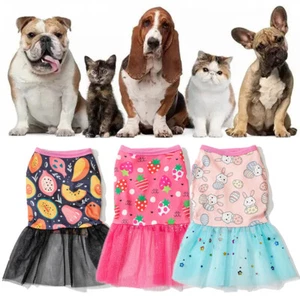 Ropa para mascotas verano perro gato lazo vestido Chihuahua Yorkshire〒 - Imagen 1 de 30