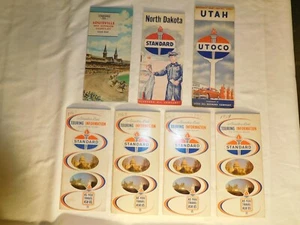 7 Vintage 40's to '69 Standard Oil 3 Maps & 4 Touring Information Brochures - Picture 1 of 7