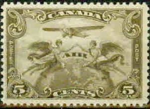 CANADA -1928 –  GLOBE & ANGELS AIRMAIL-F-VF** - Picture 1 of 1