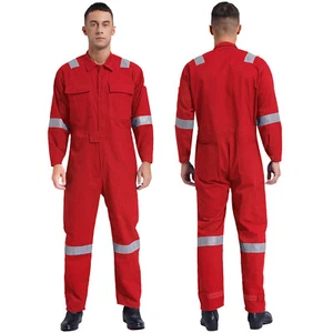 Men's Lightweight Work Coveralls One Piece Cotton Safety Jumpsuits Workwear - Picture 1 of 74