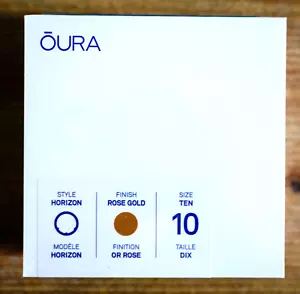 NEW Oura Ring Gen 3 Horizon Rose Gold Size 10 Smart Ring (Please Size First) - Picture 1 of 3