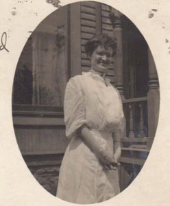 Vintage Postcard Real Photo 1906 fashion Lovingly Lena R M Taylor Connewango ny  - Picture 1 of 4