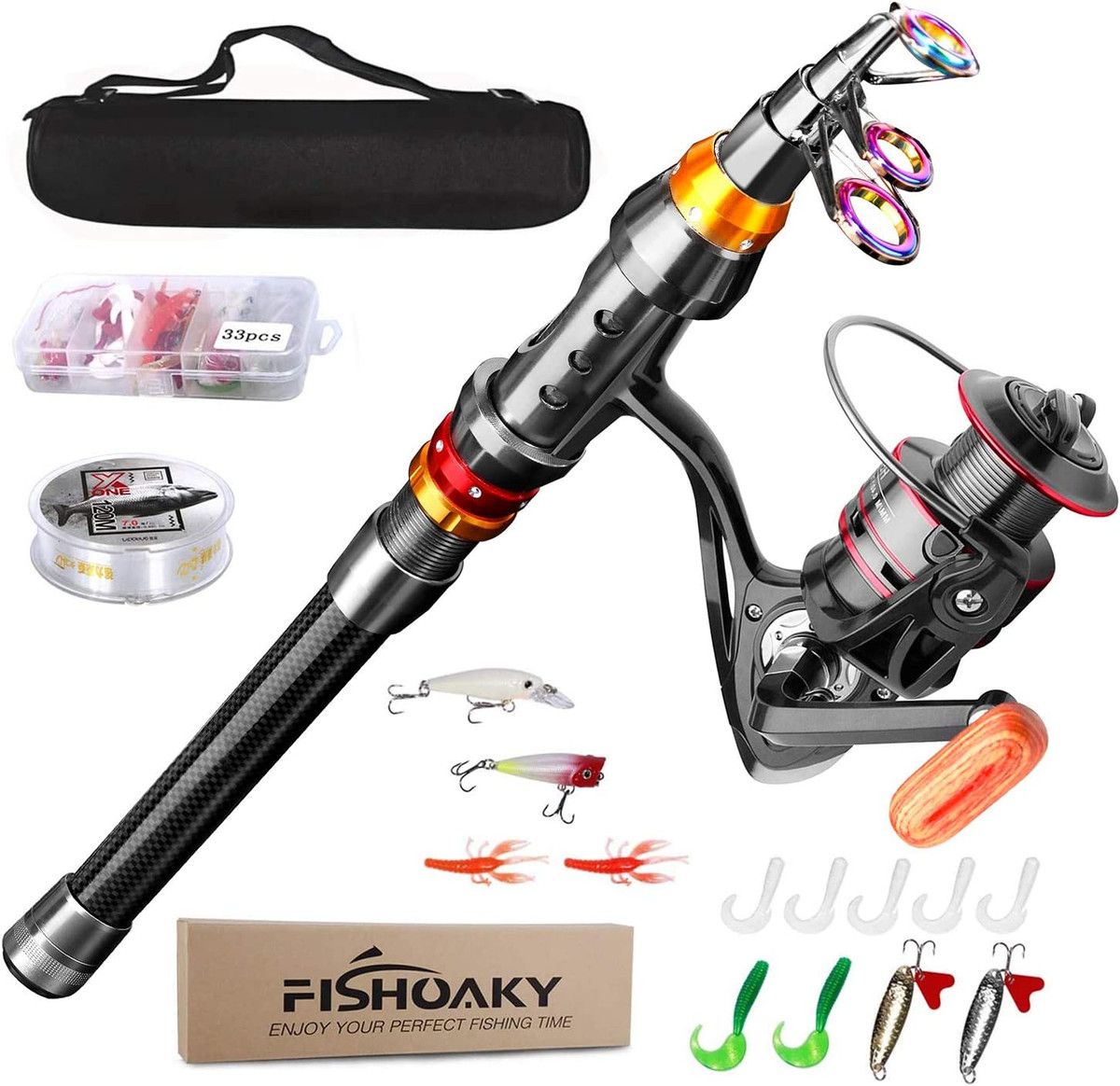 Canna Da Pesca Carbonio 6m - Leggera E Portatile Per Tutti I Tipi Di Pesca