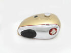 Fit For Bsa A7 A10 Golden Painted Chrome Fuel Tank With Cap, Badges & Knee Pads
