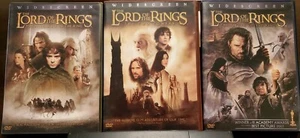 Lord Of The Rings Trilogy DVD Lot - Foto 1 di 2