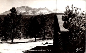PIKES PEAK, COLORADO - BLICK VOM WOODLAND PARK - SANBORN ECHTFOTO POSTKARTE - Bild 1 von 2