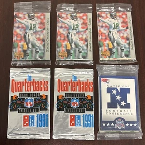 Lot of 6 1990s NFL Sealed Packs 1991 Upper Deck Dominos Pro Set NFC Classic Pro - Picture 1 of 2