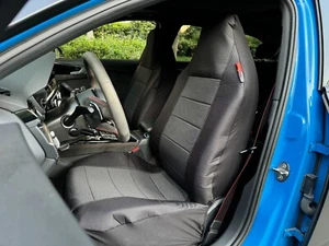 For Chevy Express Car Front Seat Covers Durable Waterproof Black Canvas 2PCS - Picture 1 of 11