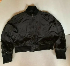 Womens Bomb Boogie Jacket Black Sz Large Biker Style - Picture 1 of 12