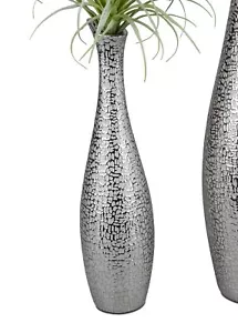 Deko Bodenvase, Flaschenvase HELSINKI H. 40cm silber grau aus Keramik Formano - Bild 1 von 2
