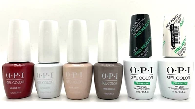 Kit de prueba de esmalte de uñas en gel OPI GelColor 4 x 0,25 oz + base/top ProHealth x 0,5 oz Foto 1 de 2