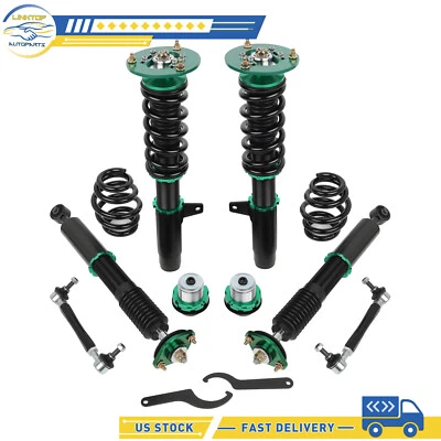 Green Coilover Struts Suspension Spring Kits For BMW E46 320i 325i 2001-2005 Foto 1 de 4