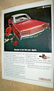1966 Chrysler Newport großes Magazin Auto Werbung - "Hot again this year" - Bild 1 von 1