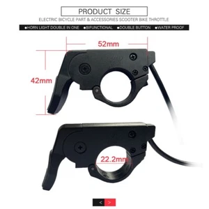 E-bike Thumb Throttle Finger Throttle For 12-72V For Bafang 01/02 HD Parts New - Picture 1 of 16