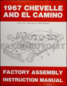 1967 Malibu Chevelle and El Camino Assembly Manual Chevy Factory Chevrolet SS - Picture 1 of 2