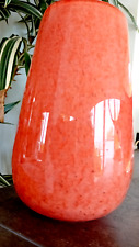 Glas Vase -vermutlich Henry Dean "Flamingo" -Designerobjekt- schwer-Höhe 16,6 cm