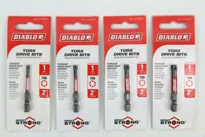 Lot of 4 Packs Diablo Torx Drive Bits T20, T25, T30, T40 - Picture 1 of 5