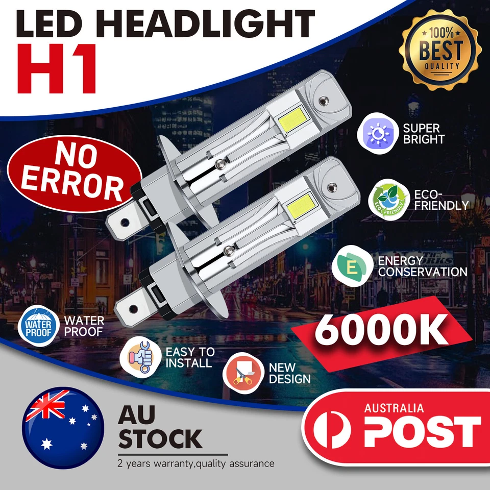 LED For Honda S 2000 (2000-2009）Headlight Kit H1 6000K White Bulbs HIGH Beam AU - image 1 of 4