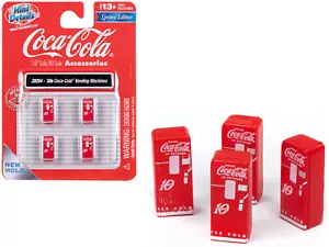 1950's Coca-Cola Vending Machines Set 4 Mini Metals 1/87 HO Scale Classic Met... - Picture 1 of 1