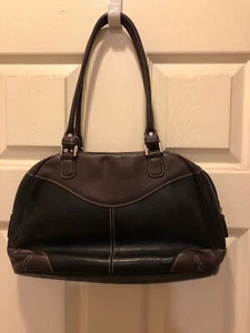 Tignanello Handtasche Umhängetasche schwarz braun Leder - Bild 1 von 10